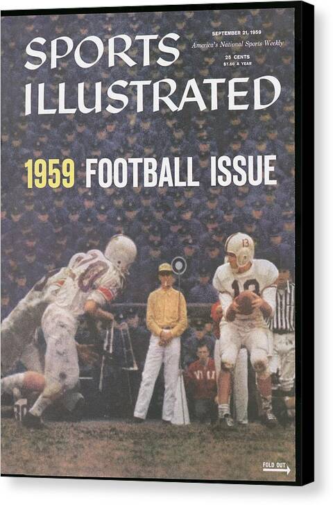 1950-1959 Canvas Print featuring the photograph Virginia Tech Qb Billy Cranwell Sports Illustrated Cover by Sports Illustrated