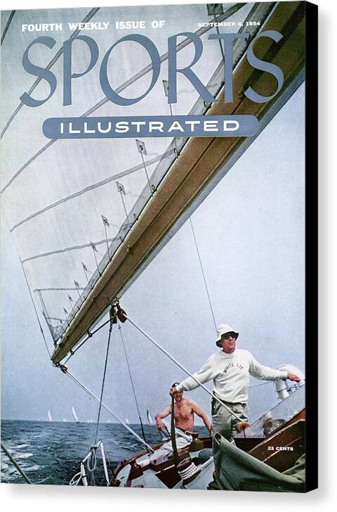 1950-1959 Canvas Print featuring the photograph 1954 Off Soundings Race Sports Illustrated Cover by Sports Illustrated