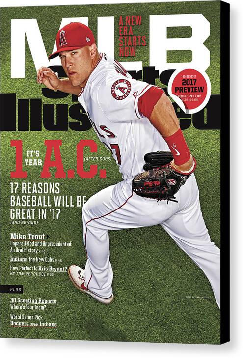 Magazine Cover Canvas Print featuring the photograph Its Year 1 A.c. after Cubs, 2017 Mlb Baseball Preview Issue Sports Illustrated Cover #2 by Sports Illustrated