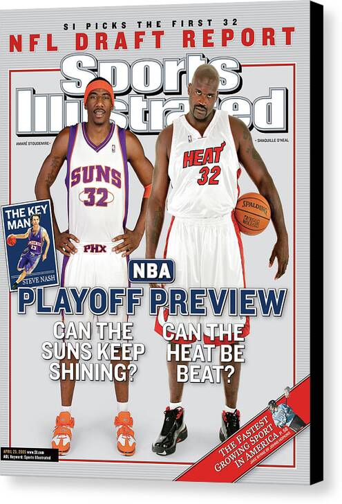 Media Day Canvas Print featuring the photograph 2004 Nba Playoff Preview Issue Sports Illustrated Cover by Sports Illustrated