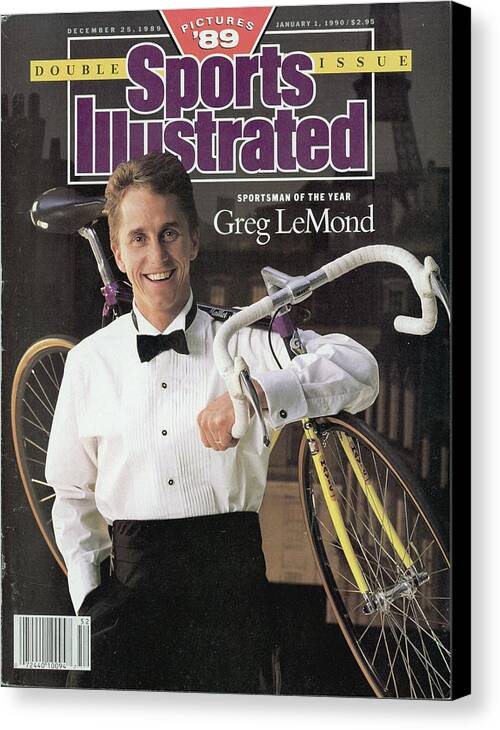 Magazine Cover Canvas Print featuring the photograph Adr Agrigel Greg Lemond, 1989 Sportsman Of The Year Sports Illustrated Cover by Sports Illustrated