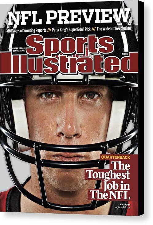 Season Canvas Print featuring the photograph Atlanta Falcons Qb Matt Ryan, 2009 Nfl Football Preview Sports Illustrated Cover by Sports Illustrated