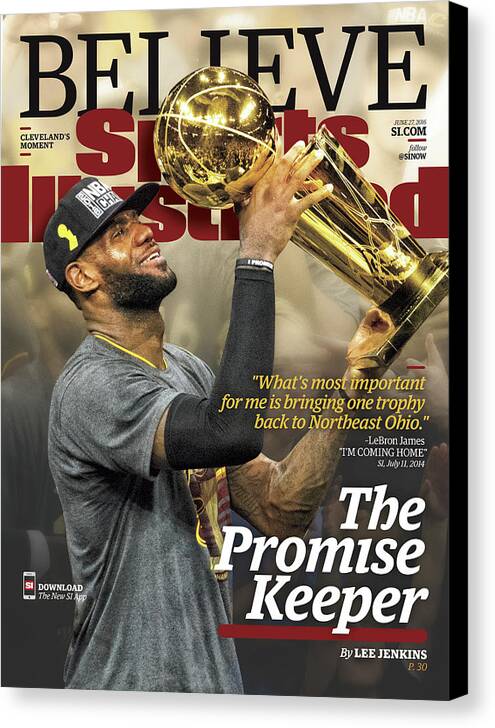 Magazine Cover Canvas Print featuring the photograph Believe The Promise Keeper Sports Illustrated Cover by Sports Illustrated