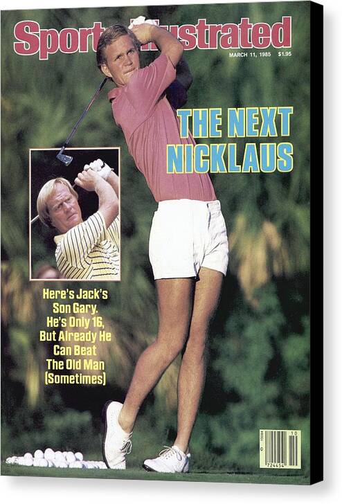 1980-1989 Canvas Print featuring the photograph Benjamin Schools Gary Nicklaus Sports Illustrated Cover by Sports Illustrated