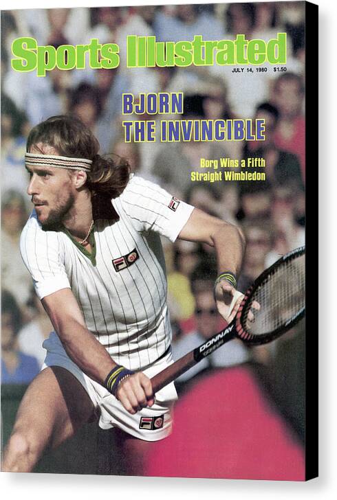 1980-1989 Canvas Print featuring the photograph Bjorn The Invincible Sports Illustrated Cover by Sports Illustrated