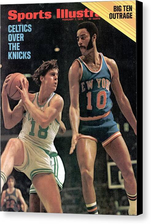 Magazine Cover Canvas Print featuring the photograph Boston Celtics Dave Cowens... Sports Illustrated Cover by Sports Illustrated