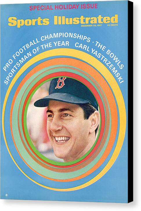 American League Baseball Canvas Print featuring the photograph Boston Red Sox Carl Yastrzemski, 1967 Sportsman Of The Year Sports Illustrated Cover by Sports Illustrated