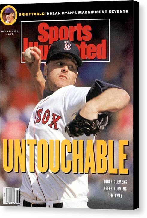 Magazine Cover Canvas Print featuring the photograph Boston Red Sox Roger Clemens... Sports Illustrated Cover by Sports Illustrated