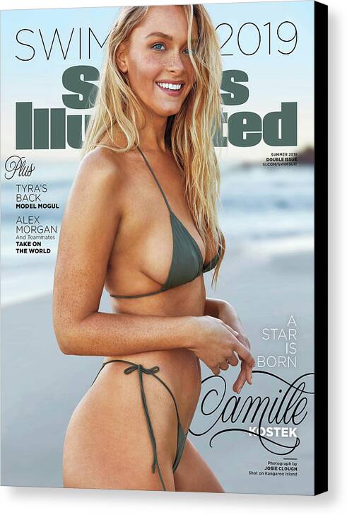Kangaroo Island Canvas Print featuring the photograph Camille Kostek Swimsuit 2019 Sports Illustrated Cover by Sports Illustrated