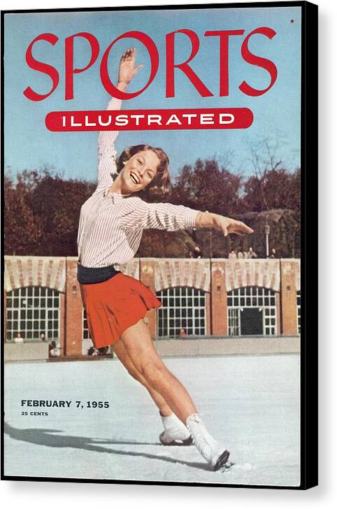 Magazine Cover Canvas Print featuring the photograph Carol Heiss, Figure Skating Sports Illustrated Cover by Sports Illustrated