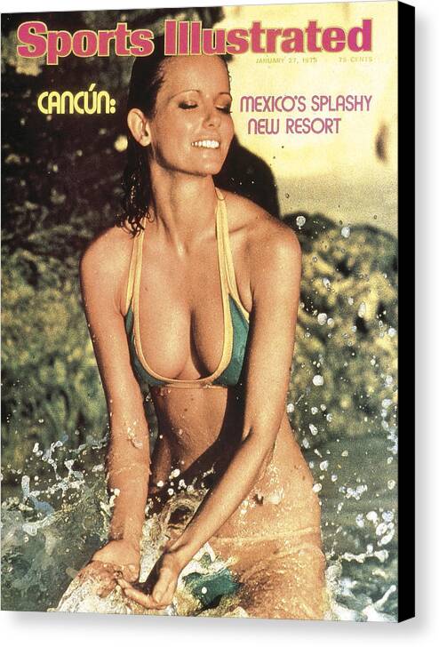 Social Issues Canvas Print featuring the photograph Cheryl Tiegs Swimsuit 1975 Sports Illustrated Cover by Sports Illustrated