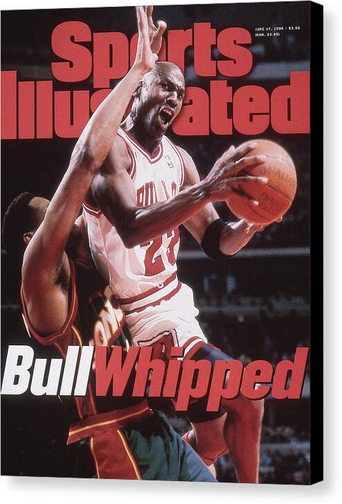 Playoffs Canvas Print featuring the photograph Chicago Bulls Michael Jordan, 1996 Nba Finals Sports Illustrated Cover by Sports Illustrated