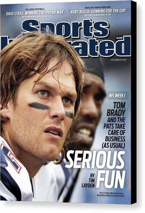 Magazine Cover Canvas Print featuring the photograph Cincinnati Bengals V New England Patriots Sports Illustrated Cover by Sports Illustrated