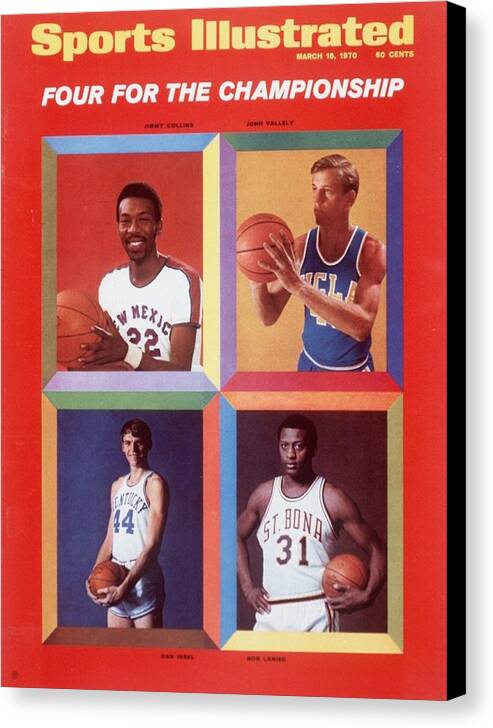 Sports Illustrated Canvas Print featuring the photograph College Basketball Four For The Championship Sports Illustrated Cover by Sports Illustrated