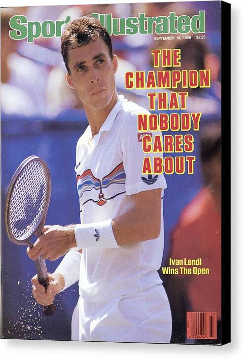 1980-1989 Canvas Print featuring the photograph Czechoslovakia Ivan Lendl, 1986 Us Open Sports Illustrated Cover by Sports Illustrated