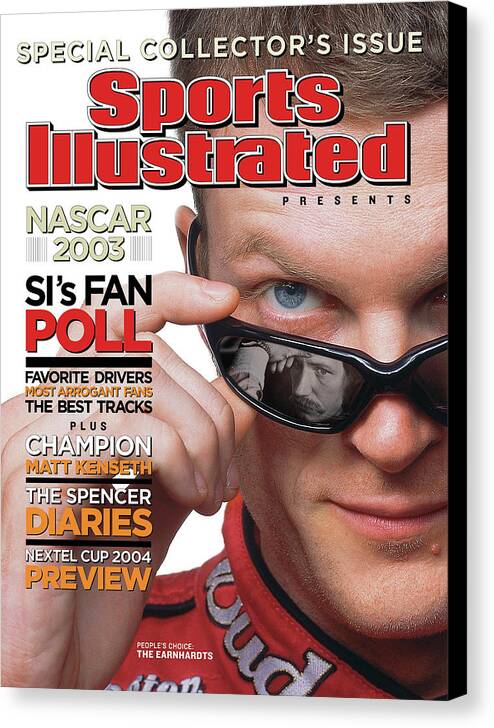 North Carolina Canvas Print featuring the photograph Dale Earnhardt Jr, 2004 Nascar Winston Cup Series Preview Sports Illustrated Cover by Sports Illustrated