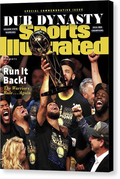 Playoffs Canvas Print featuring the photograph Dub Dynasty Golden State Warriors, 2018 Nba Champions Sports Illustrated Cover by Sports Illustrated