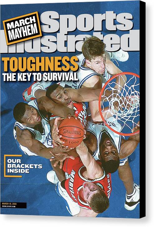 Atlanta Canvas Print featuring the photograph Duke University Vs University Of Maryland, 2001 Acc Sports Illustrated Cover by Sports Illustrated