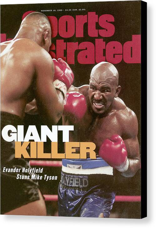 Heavyweight Canvas Print featuring the photograph Evander Holyfield, 1996 Wba Heavyweight Title Sports Illustrated Cover by Sports Illustrated