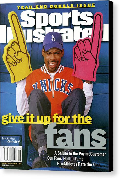 Magazine Cover Canvas Print featuring the photograph Give It Up For The Fans A Salute To The Paying Customer Sports Illustrated Cover by Sports Illustrated