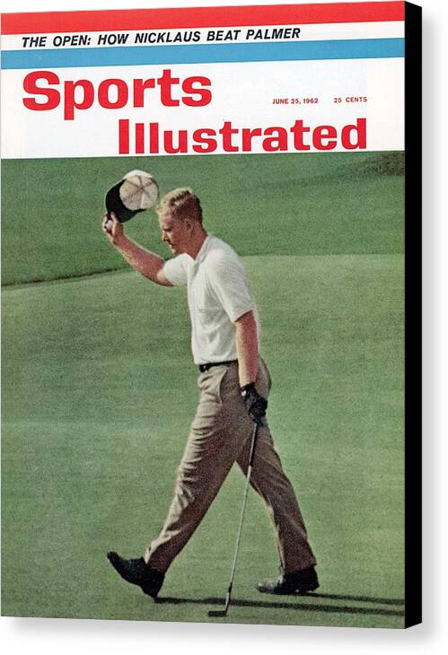 Magazine Cover Canvas Print featuring the photograph Jack Nicklaus, 1962 Us Open Sports Illustrated Cover by Sports Illustrated