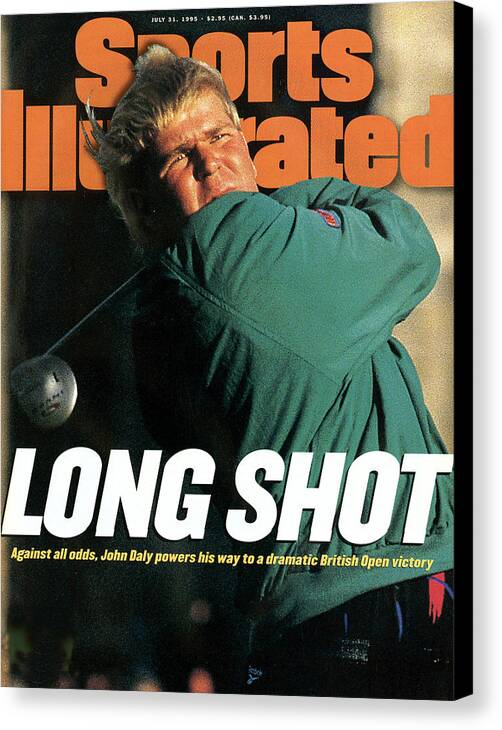 Magazine Cover Canvas Print featuring the photograph John Daly, 1995 British Open - Final Round Sports Illustrated Cover by Sports Illustrated