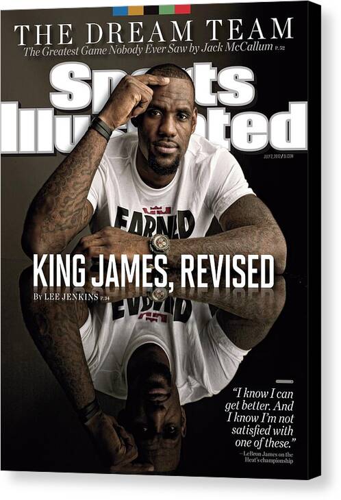 Magazine Cover Canvas Print featuring the photograph King James, Revised Sports Illustrated Cover by Sports Illustrated