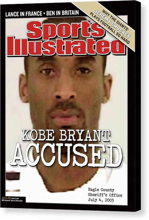Magazine Cover Canvas Print featuring the photograph Kobe Bryant Accused Sports Illustrated Cover by Sports Illustrated