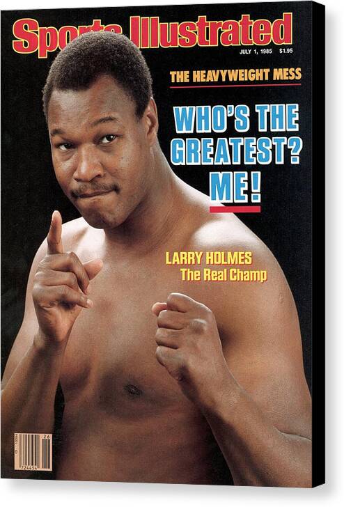 Magazine Cover Canvas Print featuring the photograph Larry Holmes, Heavyweight Boxing Champion Sports Illustrated Cover by Sports Illustrated