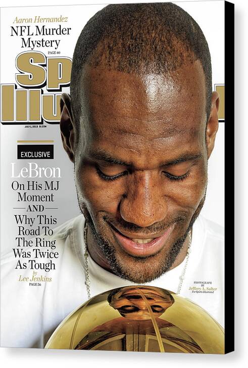 Magazine Cover Canvas Print featuring the photograph LeBron Exclusive Sports Illustrated Cover by Sports Illustrated