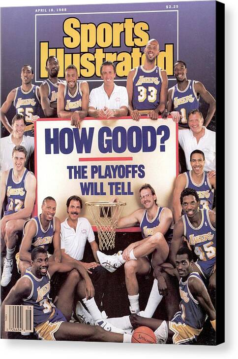 Magazine Cover Canvas Print featuring the photograph Los Angeles Lakers Sports Illustrated Cover by Sports Illustrated