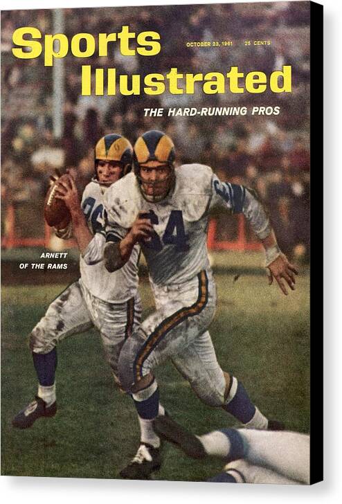 Magazine Cover Canvas Print featuring the photograph Los Angeles Rams Jon Arnett And Roy Hord Sports Illustrated Cover by Sports Illustrated