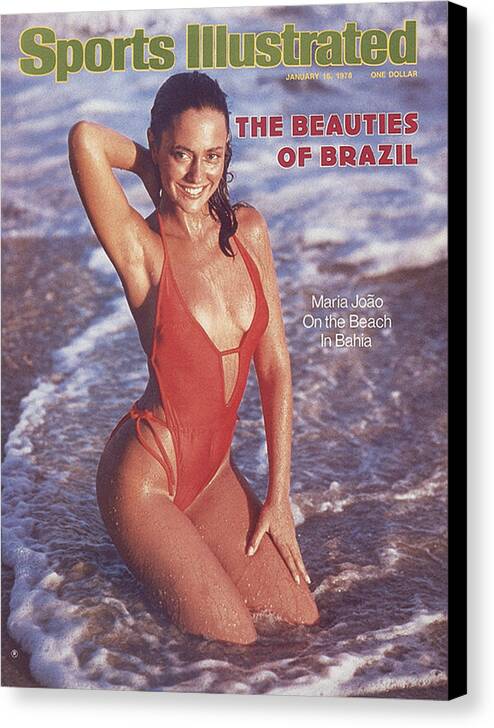Social Issues Canvas Print featuring the photograph Maria Joao Swimsuit 1978 Sports Illustrated Cover by Sports Illustrated