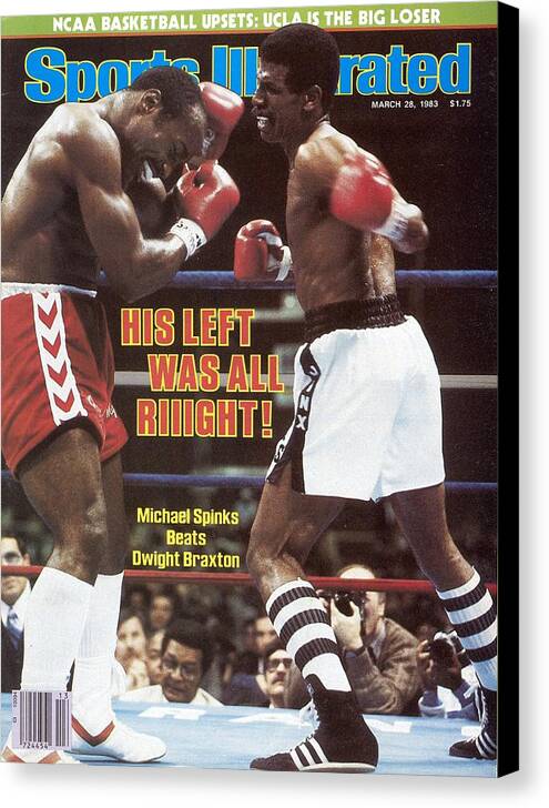 1980-1989 Canvas Print featuring the photograph Michael Spinks, 1983 Wba Light Heavyweight Title Sports Illustrated Cover by Sports Illustrated