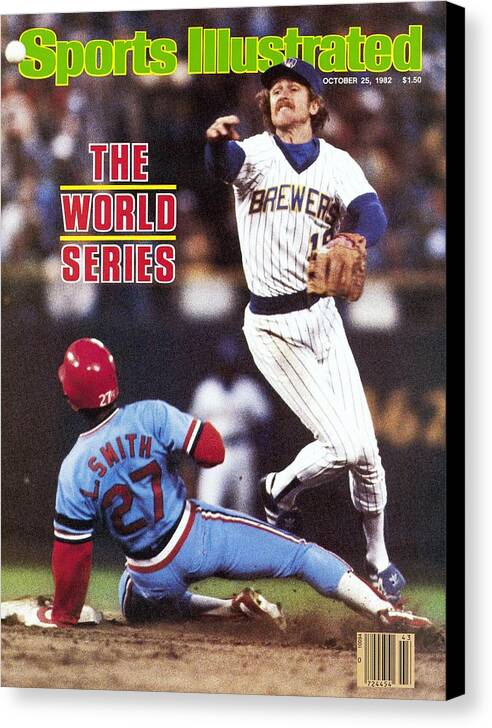St. Louis Cardinals Canvas Print featuring the photograph Milwaukee Brewers Robin Yount, 1982 World Series Sports Illustrated Cover by Sports Illustrated