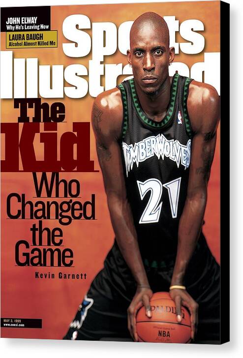 Nba Pro Basketball Canvas Print featuring the photograph Minnesota Timberwolves Kevin Garnett Sports Illustrated Cover by Sports Illustrated