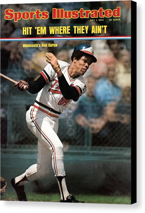 Magazine Cover Canvas Print featuring the photograph Minnesota Twins Rod Carew... Sports Illustrated Cover by Sports Illustrated