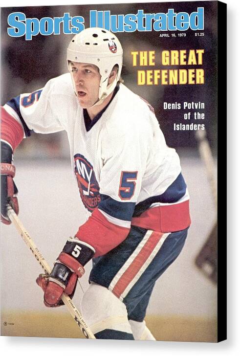 Magazine Cover Canvas Print featuring the photograph New York Islanders Denis Potvin... Sports Illustrated Cover by Sports Illustrated