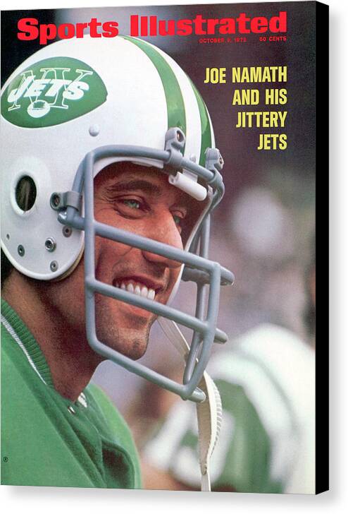 Magazine Cover Canvas Print featuring the photograph New York Jets Qb Joe Namath Sports Illustrated Cover by Sports Illustrated