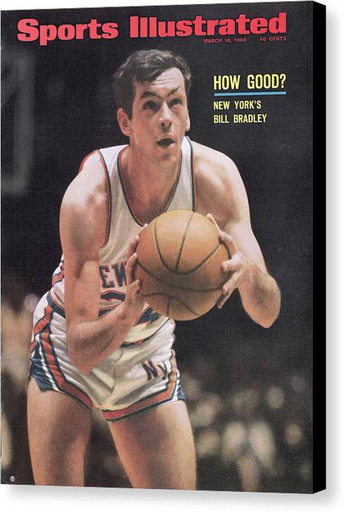 Magazine Cover Canvas Print featuring the photograph New York Knicks Bill Bradley Sports Illustrated Cover by Sports Illustrated
