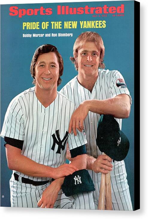 Magazine Cover Canvas Print featuring the photograph New York Yankees Bobby Murcer And Ron Bloomberg Sports Illustrated Cover by Sports Illustrated