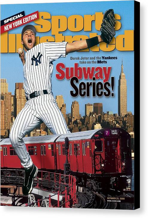 Magazine Cover Canvas Print featuring the photograph New York Yankees Derek Jeter Sports Illustrated Cover by Sports Illustrated