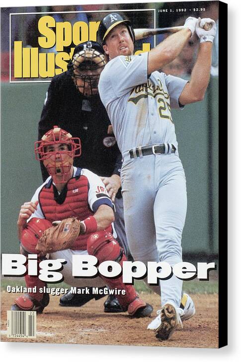 Magazine Cover Canvas Print featuring the photograph Oakland Athletics Mark Mcgwire... Sports Illustrated Cover by Sports Illustrated