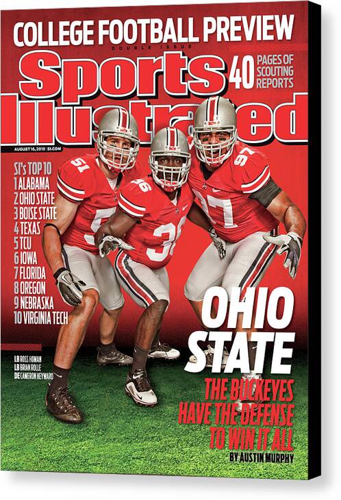 Season Canvas Print featuring the photograph Ohio State University, 2010 College Football Preview Issue Sports Illustrated Cover by Sports Illustrated
