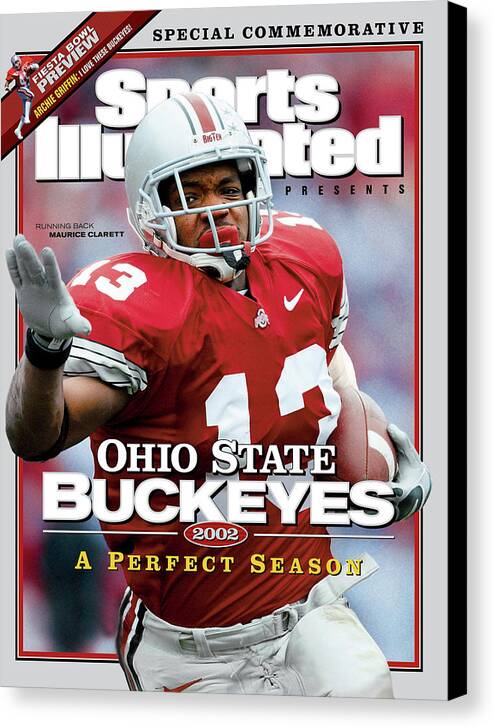 Michigan Canvas Print featuring the photograph Ohio State University Maurice Clarett, 2002 Ncaa Perfect Sports Illustrated Cover by Sports Illustrated