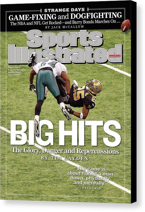 Magazine Cover Canvas Print featuring the photograph Philadelphia Eagles Sheldon Brown, 2007 Nfc Divisional Sports Illustrated Cover by Sports Illustrated