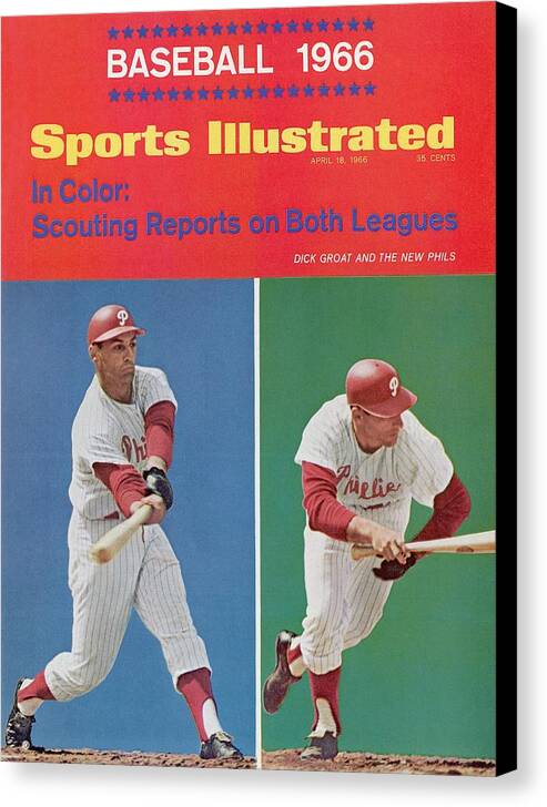 Magazine Cover Canvas Print featuring the photograph Philadelphia Phillies Dick Groat... Sports Illustrated Cover by Sports Illustrated