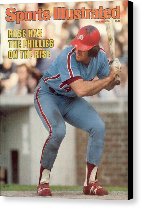 Magazine Cover Canvas Print featuring the photograph Philadelphia Phillies Pete Rose... Sports Illustrated Cover by Sports Illustrated