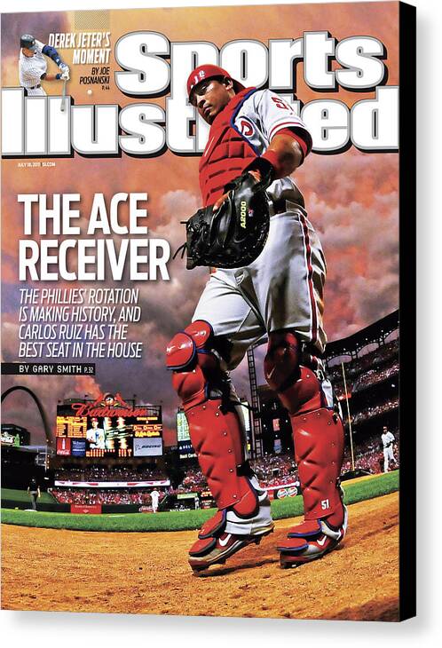 St. Louis Cardinals Canvas Print featuring the photograph Philadelphia Phillies V St Louis Cardinals Sports Illustrated Cover by Sports Illustrated