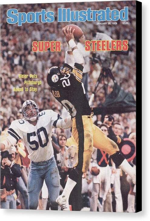 Super Bowl Xiii Canvas Print featuring the photograph Pittsburgh Steelers Rocky Bleier, Super Bowl Xiii Sports Illustrated Cover by Sports Illustrated
